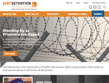 Tablet Screenshot of justdetention.org